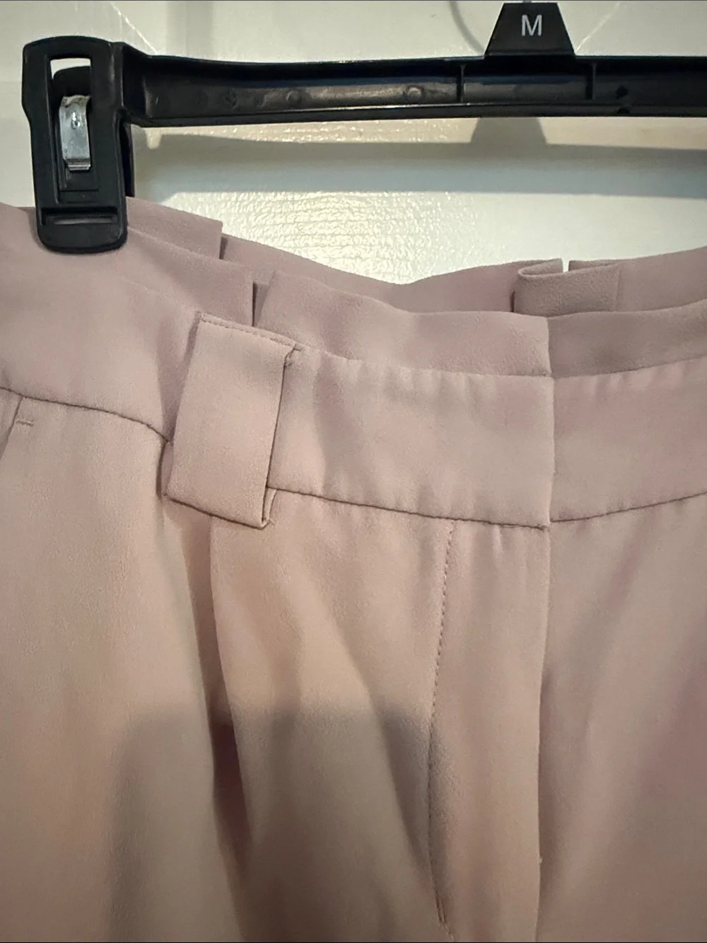 Express Straight-Leg Dress Pants — Dusty Rose - detailed waist